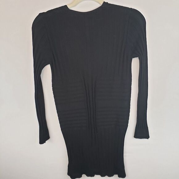 Studio M Long Sleeve Black Long Cardigan Size S - Picture 3 of 7